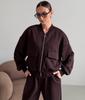 Women's Solid Color Zipper Pocket Sports Jacket & Pants Set - Casual Long Sleeve Two-Piece for Spring/Autumn 2026