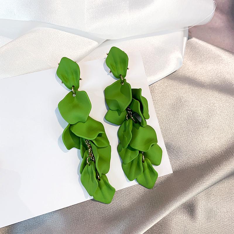 Bohemian Bunte Blumenohrringe Für Damen Mode Blütenblatt-Anhängerohrringe Party Hängeohrringe Schmuck Y2k Accessoires Bijoux