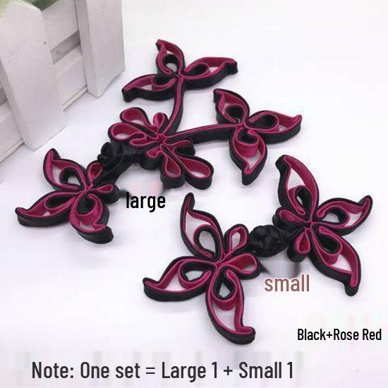 Ręcznie robione guziki Żabki 3D: Retro Kwiatowy Cheongsam Garnitur Tang Dekoracja