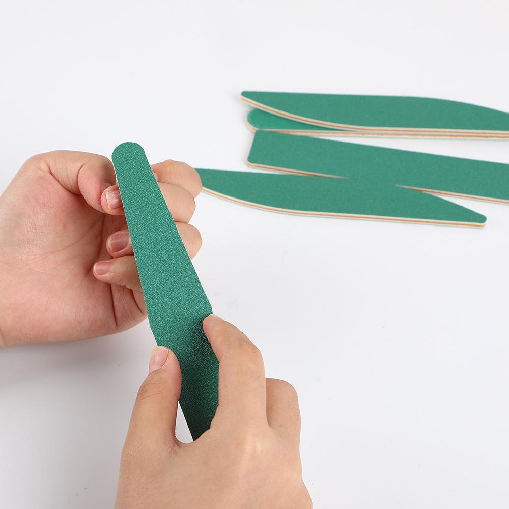 Set di lime per unghie leviganti in sabbia lavabili - Strumenti per manicure verdi e gialli