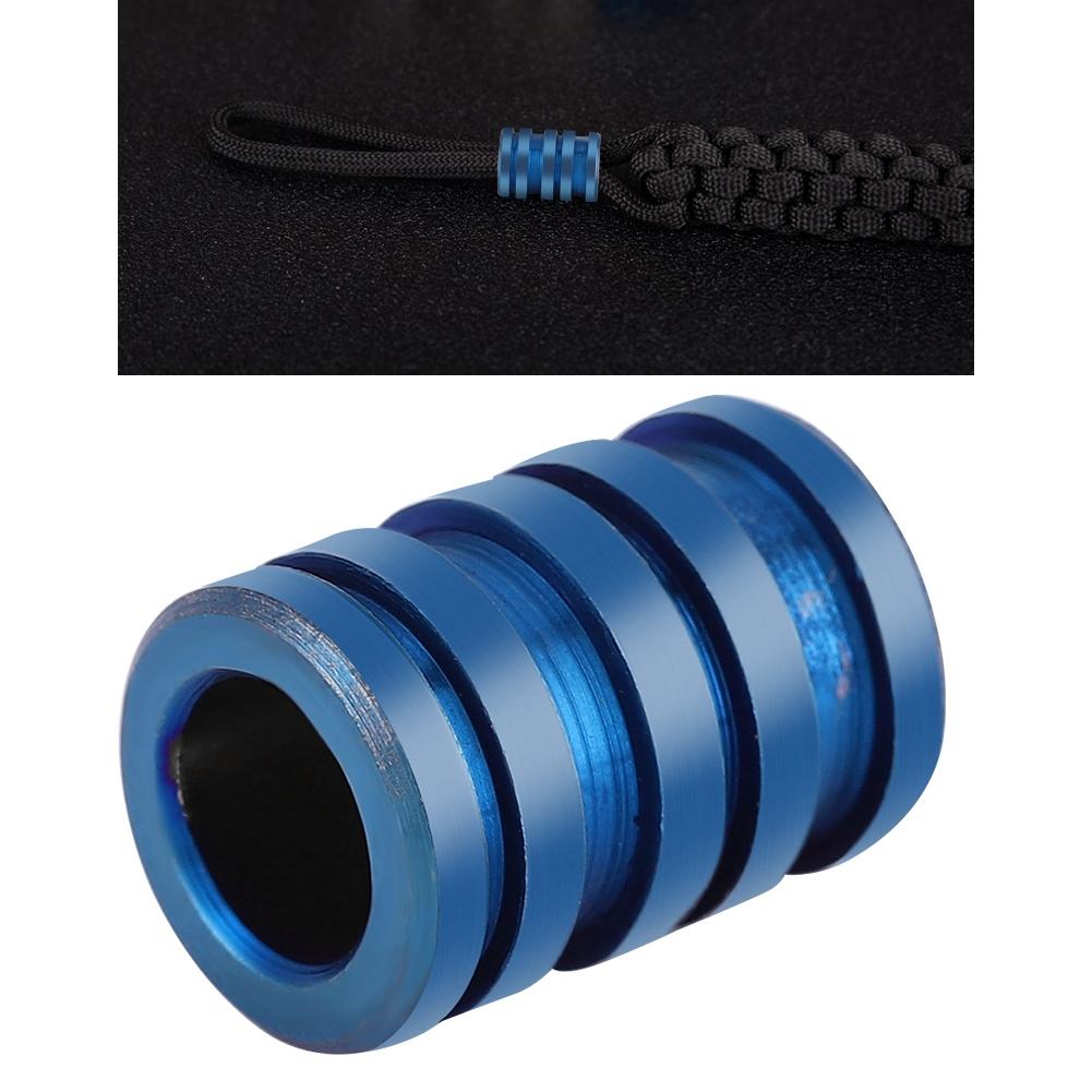TC4 Titanium Alloy Knife Beads Pendant for Outdoor Lanyard Parachute Cord Large Size Blue
