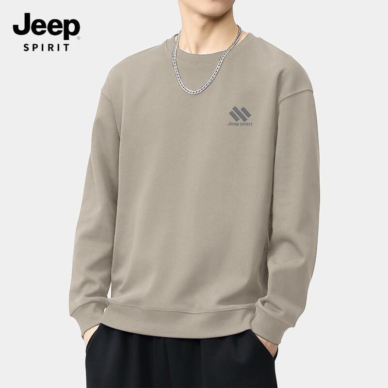 JEEP SPIRIT Men's Round Neck Casual Sweatshirt