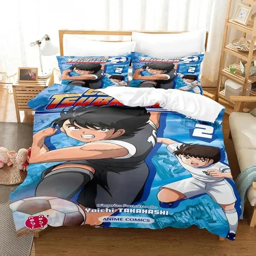 Anime Captain Tsubasa Bedding Set Boys Girls Twin Queen Size Duvet Cover Pillowcase Bed Kids Adult Fashion Home Textileextile