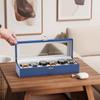 ProCase Wooden Watch Watch Display Case with Glass Lid Men's Box, 6-Slot