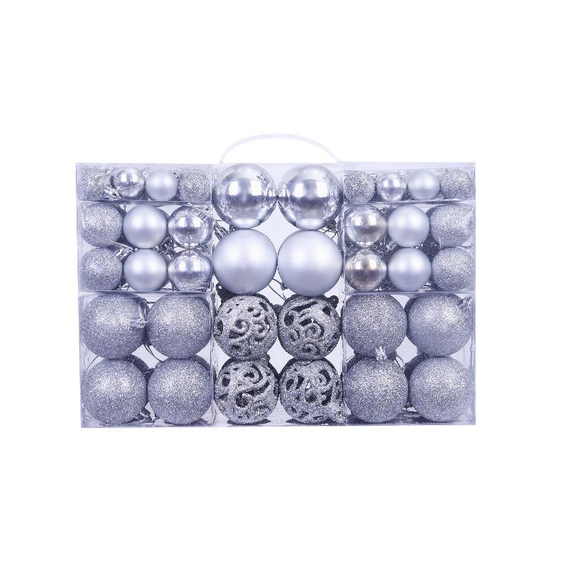 100 Parça Sınır Ötesi Noel Topu Süs Seti (3cm/4cm/6cm) - İçi Boş Parlak Klinker Süslemeler
