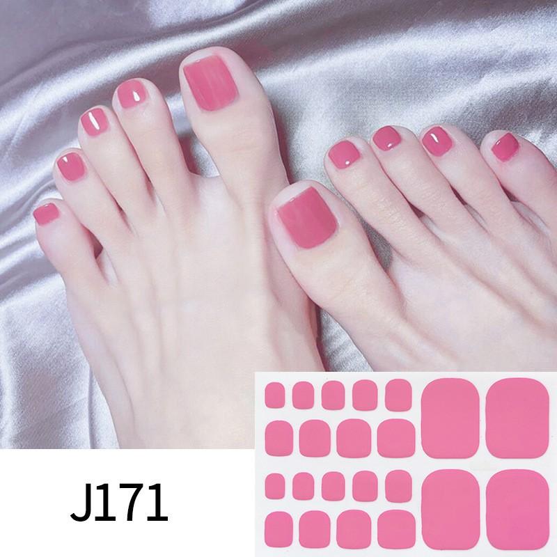 Solid-color Toenail Stickers, Macarons, Full-toe Toenail Stickers, Mixed Nail Plates, Starry Nail Art