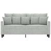 Vidaxl Sofa 2-Osobowa, Jasnoszara, 140 Cm, Tapicerowana Aksamitem