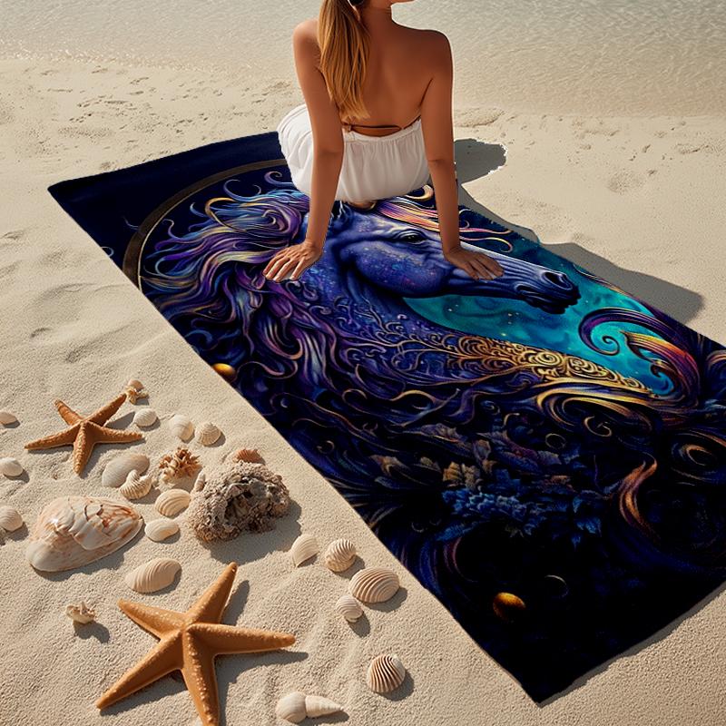 Magical Unicorn Garden Beach Towel, Super Soft Microfiber, Gift for Her/Him, Birthday, for Pool, Beach, Travel, Home Decor Fan gifts