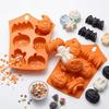 Halloween-Formen, antihaftbeschichtete Silikon-Kürbisform, Totenkopf, Fledermaus, Geisterform, Schokoladen-Süßigkeitenform, Backen, Kuchen, Pudding, Kekse, Cupcakes