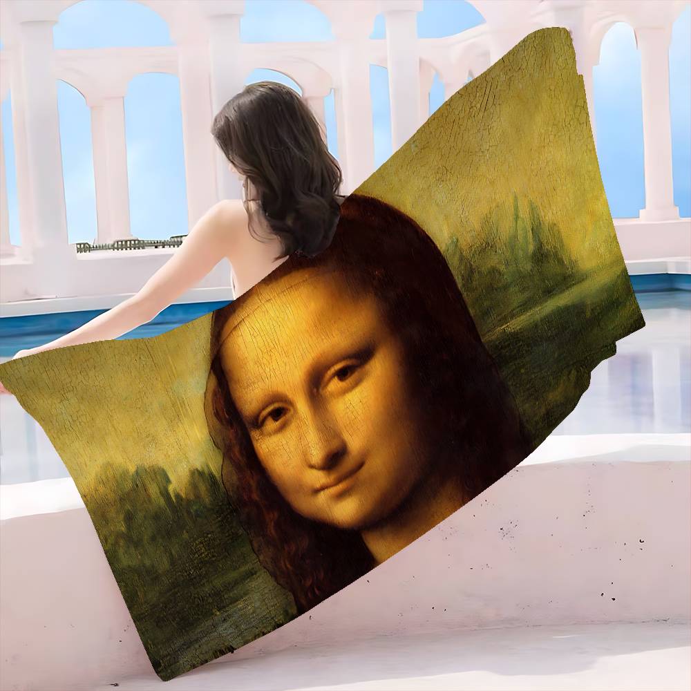 Art Category world famous painting Microfiber Blanket Quick Drying Beach Towels Oversized Printing Super Absorbent Pool Towel
