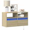 VidaXL Wall-mounted TV Cabinet with LED Lights Sonoma Oak 80x31x45 Cm 852329
