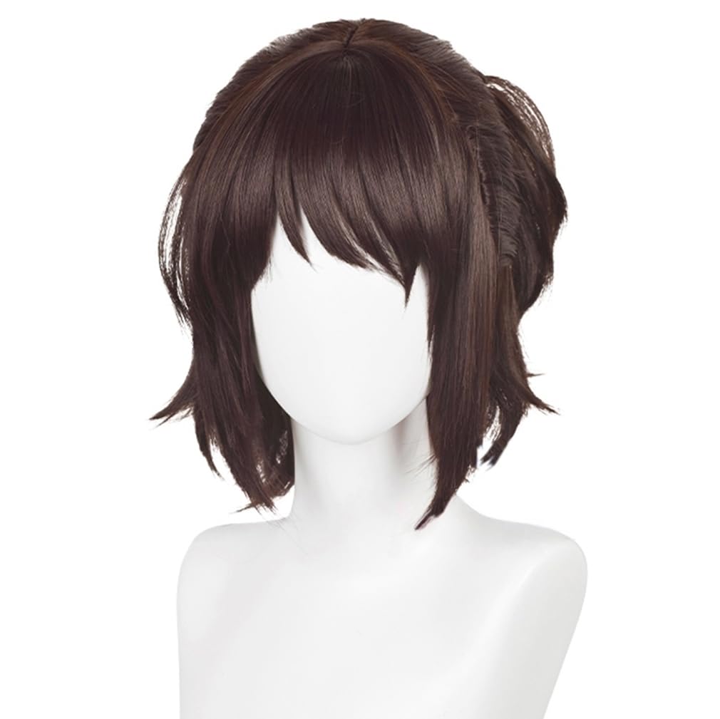 LAOBAO Hange Zoe Cosplay Ponytail Brown Disguise Costume Halloween Costume Wig, Wig, Heat-Resistant, Wig, Accessory, (Hange Zoe)