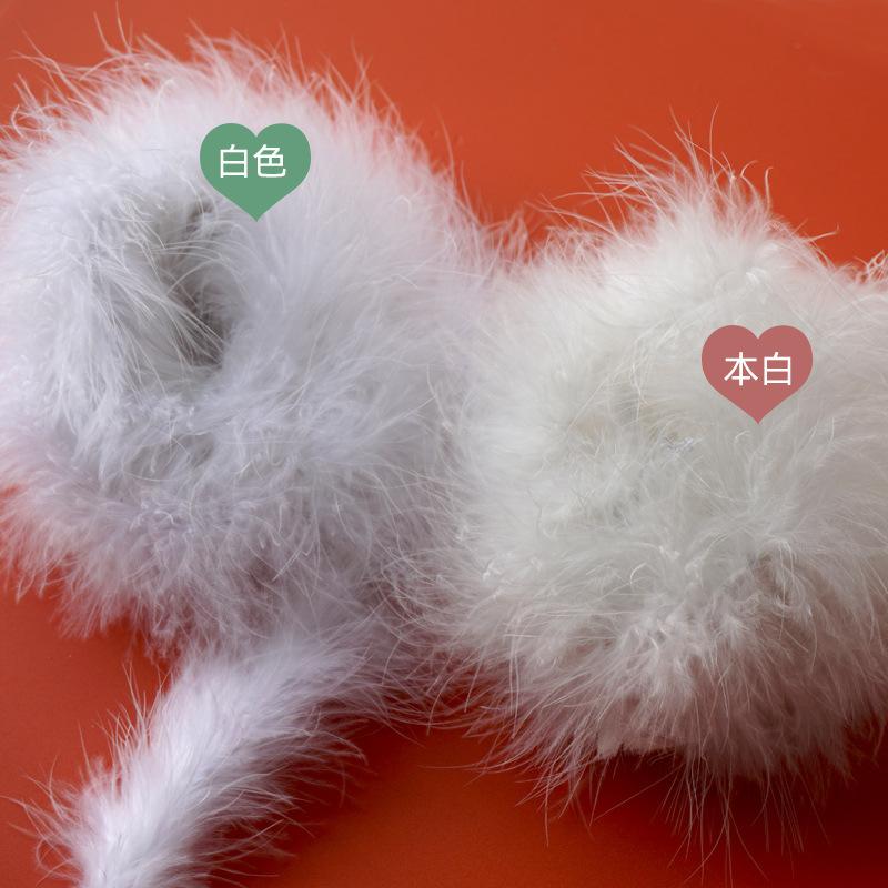 Full Fluff Strips, Turkey Hair, Plush Feather Strips, Headdress, Ornament, Decorative Feather Material, Clothing Accessories