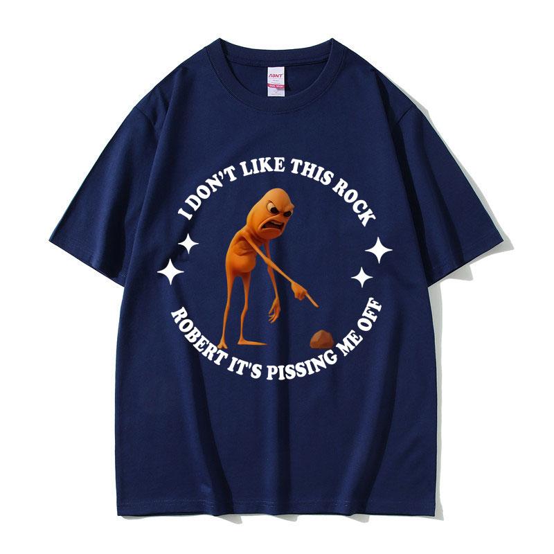 I Dont Like This Rock Its Pissing Me Off Marcus The Worm Funny Meme Tshirt Men Women Casual Cotton Vintage Short Sleeve Tshirt