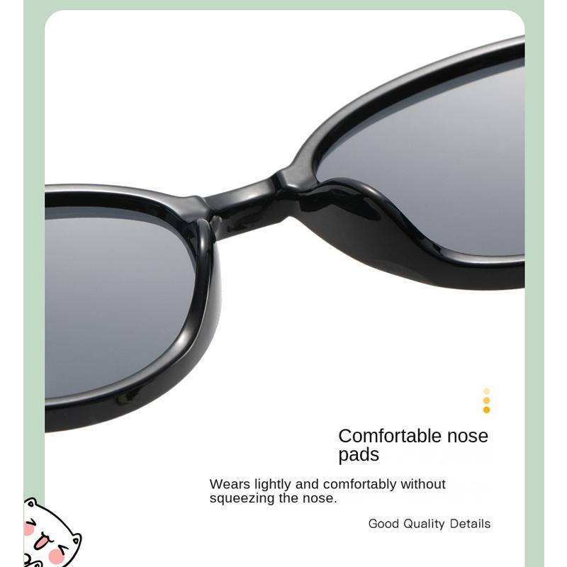 New Children's Cat Eye Sunglasses UV Protection Cute Boys and Girls Color Blocked Cartoon Outdoor Sunscreen Sun Glasses