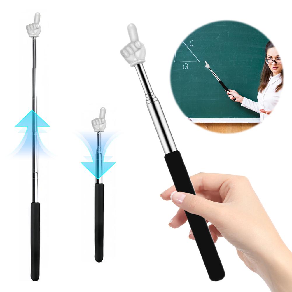 10Pcs Teacher Pointer Sticks Stainless Steel Cute Extendable Hand Pointer Retractable Classroom Pointers for Elementary School