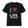 Ich liebe VBS Ferienbibelschule 2024 Süßes Christliches Herz T-Shirt vintage Gewaschen Streetwear Mode Bequem Leicht