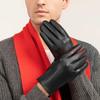 Men's Thin Genuine Leather Driving Gloves - Perforated Sheepskin, Touchscreen, Spring/Autumn.