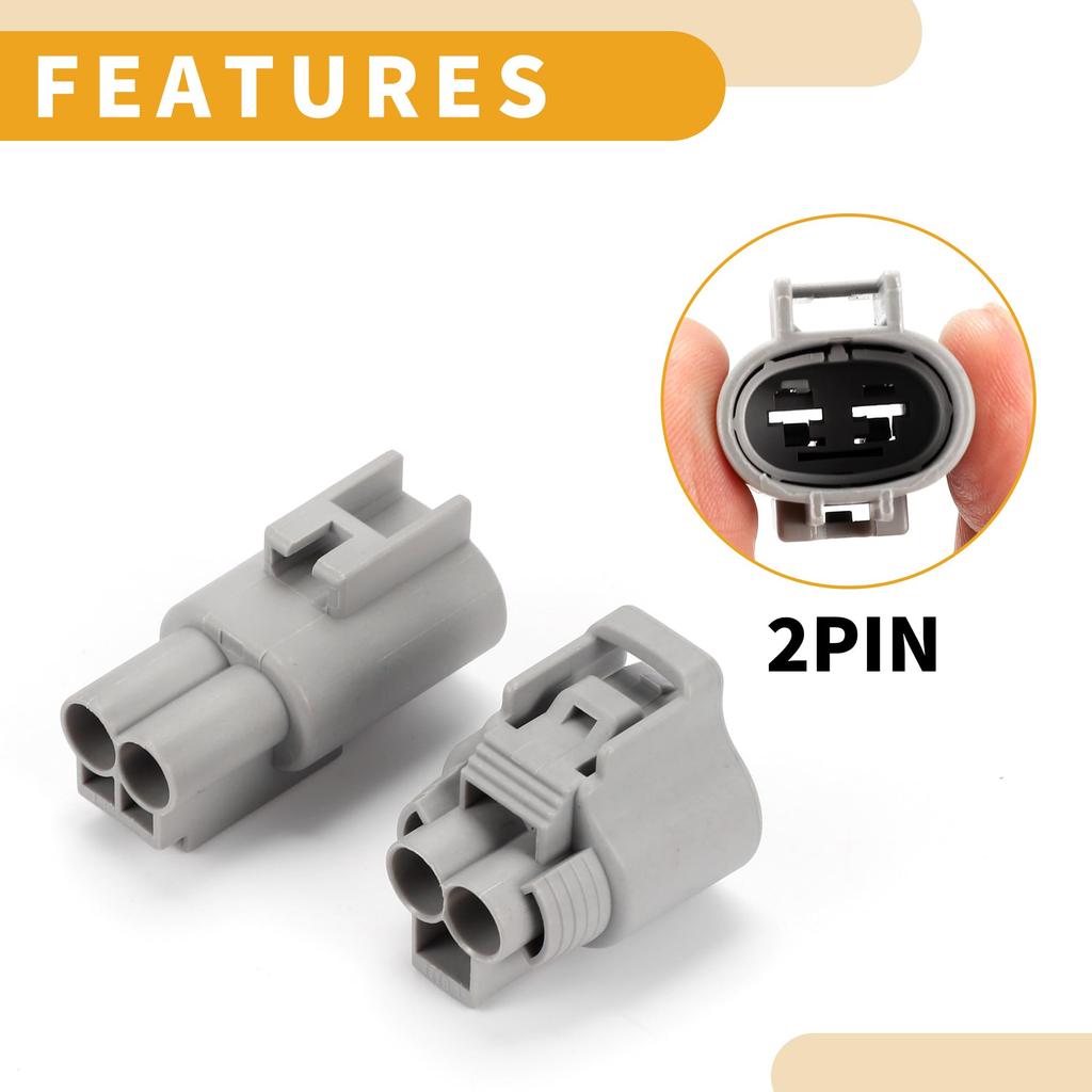 Partuto 2 Pin Radiator Fan Connector Plug - Car Male