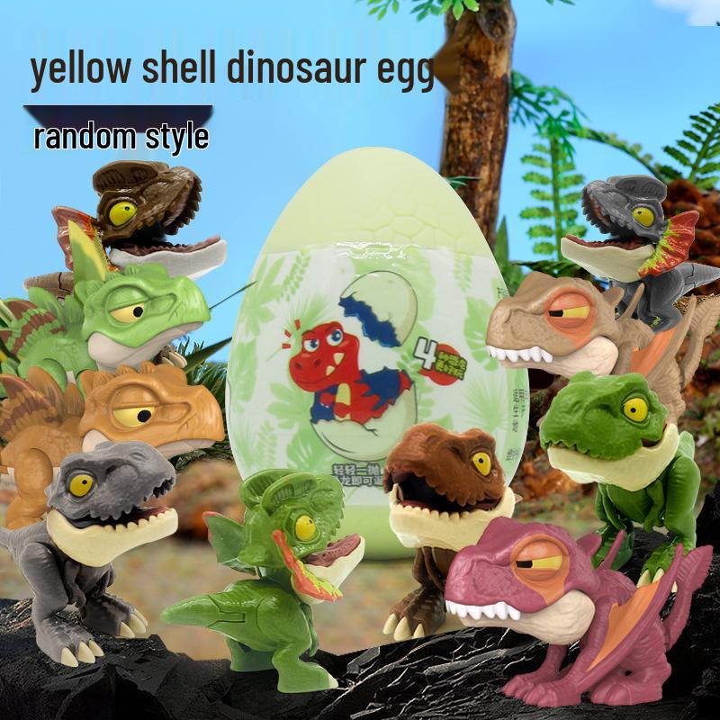 

Игрушка Яйцо Ти-Рекса: Подвижный многосуставный динозавр с сюрпризом - функцией укуса