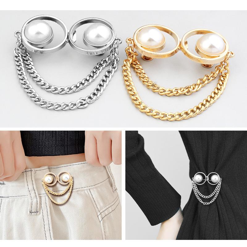 Ajusteur de Bouton de Jean Pour Pantalons Jupes Bouton Perle Gland Fermeture Pression Épingle de Pantalon Sans Couture Boucle de Taille de Jean Accessoires