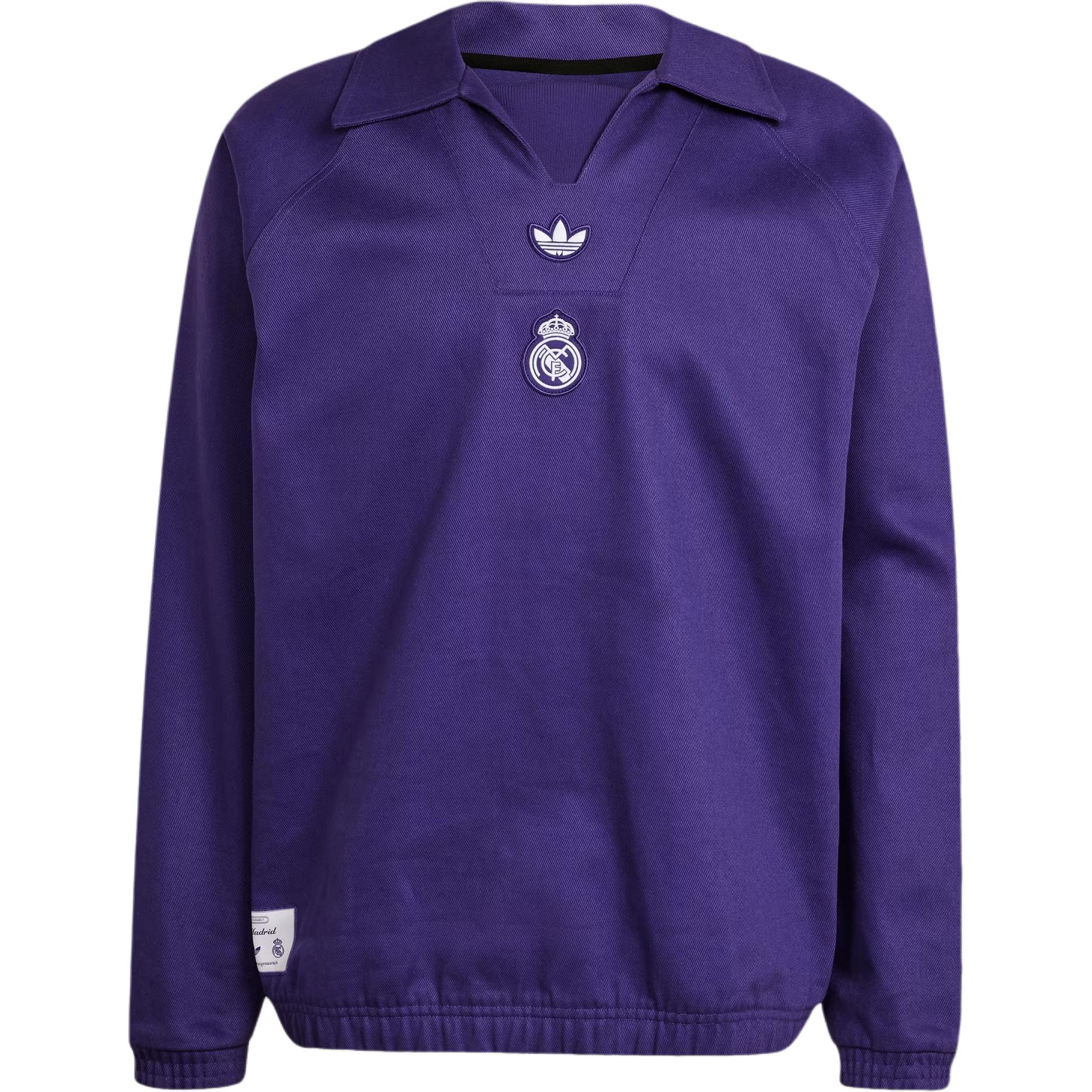 

Adidas Originals SS25 Real Madrid Terrace Icons Drill Top Men Tops Purple JF2578 3XL