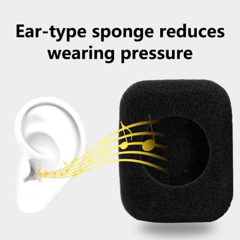 1 Pair Ear Pad For Form 2 Headphones Square Foam Thicken Ear Pad Earbud Sponge Covers Headphone Replacement Accessories