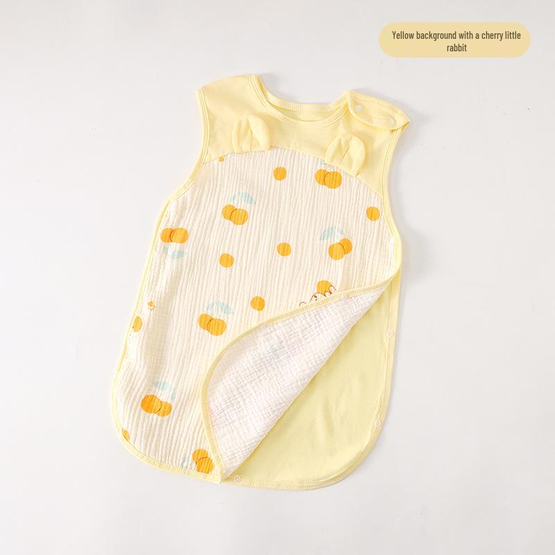Pure Cotton Baby Sleeping Bag - All-Season Quilted Anti-Kick Blanket for Newborns