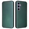 For Samsung Galaxy S25 Case Carbon Fiber Texture Drop-Proof PU Leather Phone Cover