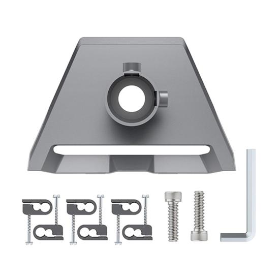 Mounting Plate with Screw Clips Rustproof Easy Installation Round Tube Adapter Mount