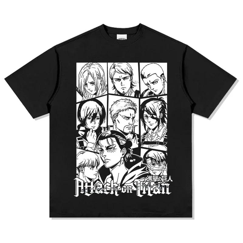 Attack on Titan Japanese Anime Cotton TShirt Summer Retro Comfortable Fashion Streetwear for Men And Women Anime Enthusiasts