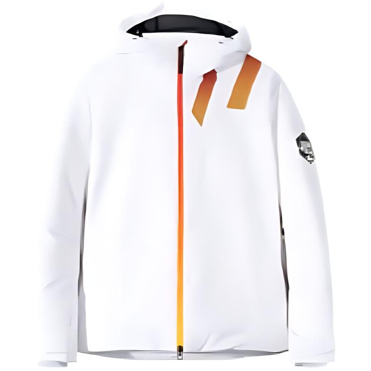 Anta Mens Training Series Sport Simple Color Block Hooded Cotton Jacket Men jackets Snow-White 152447947-1