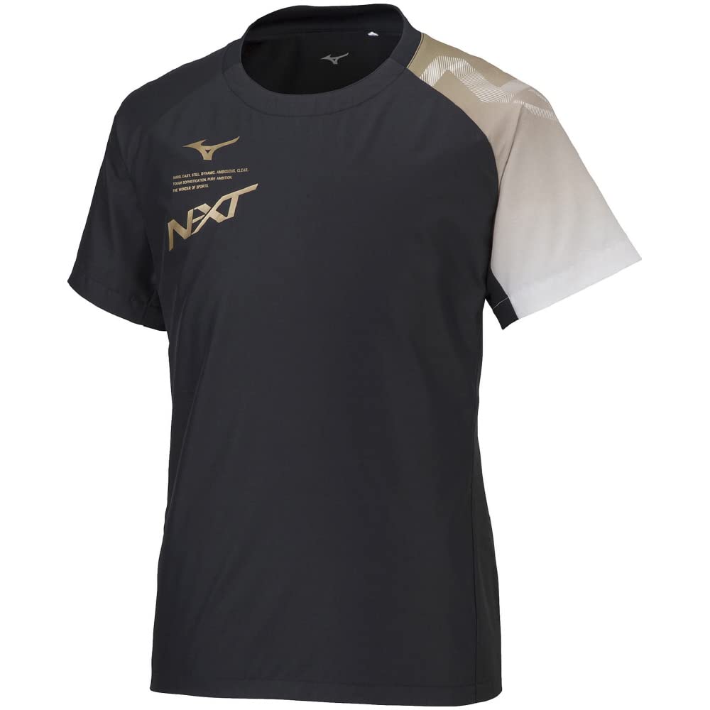 Mizuno Volleyball Windbreaker Short Black x Size S N-XT Shirt, Sleeve, V2ME2002, Gold,