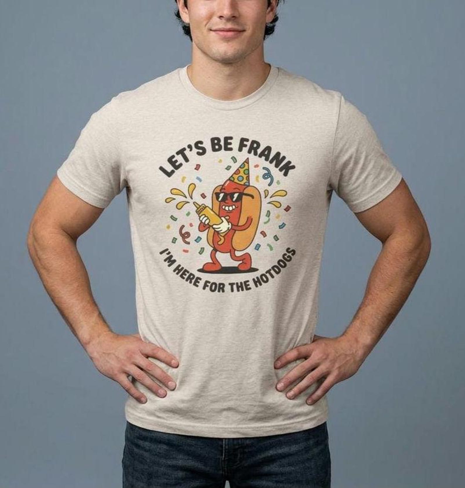 Let s Be Frank BBQ Tee | Summer Barbeque Party T-Shirt 2XL