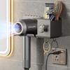 Hair Dryer Holder Wall Mounted Hair Tool Organizer 3-in-1 Blow Dryer Holder Rack for Bathroom Organizer