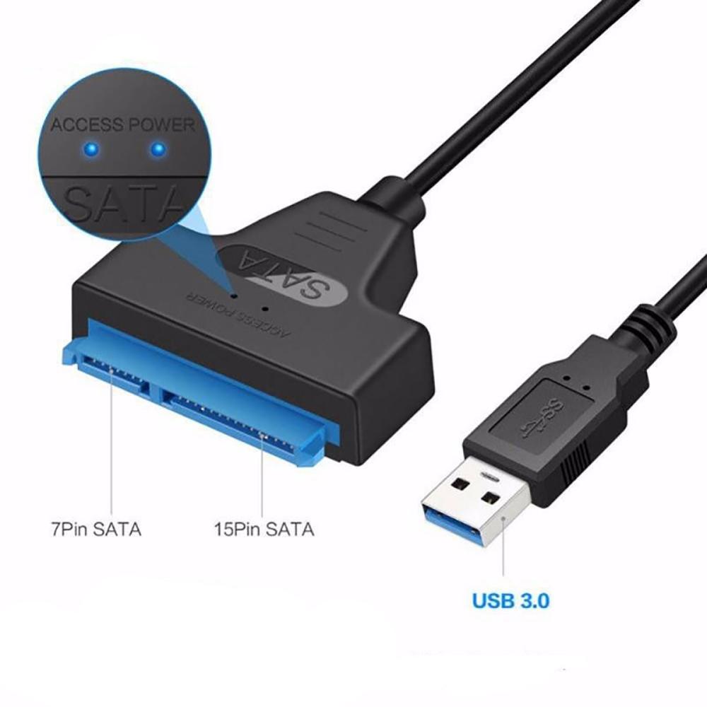 Quickly access a SATA 2.5" SSD or HDD through the USB-A port on a laptop with this SATA to USB cable