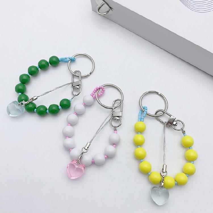 Vibrant Beaded Keychain Bag Charm Phone Chaiin Keyring for Fashion Enthusiast