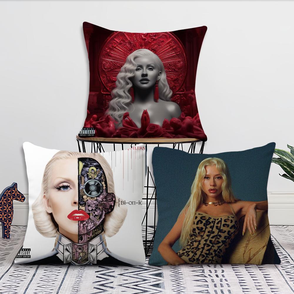 Singer C-Christina A-Aguilera Music cushion cover Pillow Cover Decoration Room Home Sofa living Office Car Nordic Simplicity