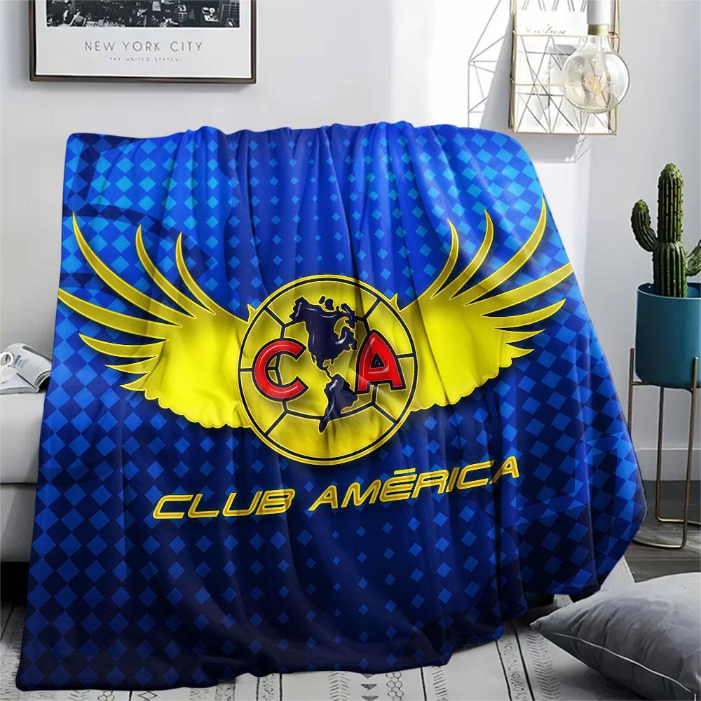 1PC Club America Patterned Flannel Blanket Suitable For All Seasons for Home Decor Warmth and Comfort Gifts Holiday Present