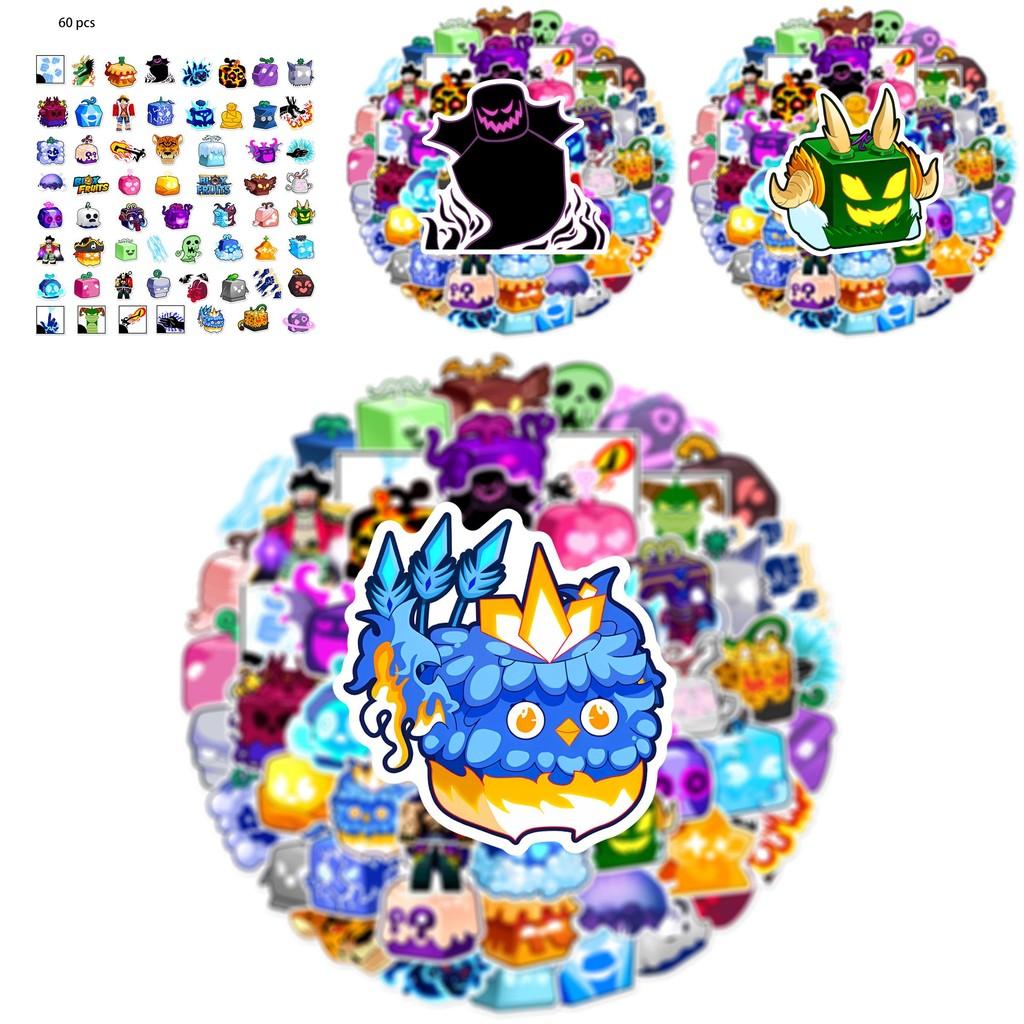 Set Vibrant și Durabil de Stickere Blox Fruits Pentru Decor Personalizat