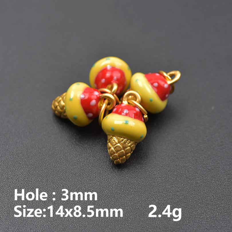 13pcs/Lot Mix Dessert Cake Ice Cream 3D Gold Color Enamel Charms For Jewelry Making Supplies Candy DIY Cute Pendant Accessories