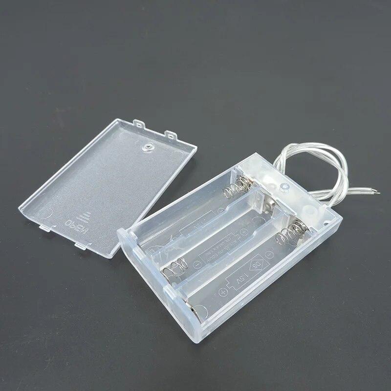 Transparent 2/3 solt AA 3V 4.5V Battery Holder Box Case With Switch AA Battery Holder Box Case With Switch q1