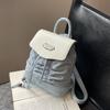 Niche design contrasting color backpack women's new pleated cute handbag versatile casual small backpack