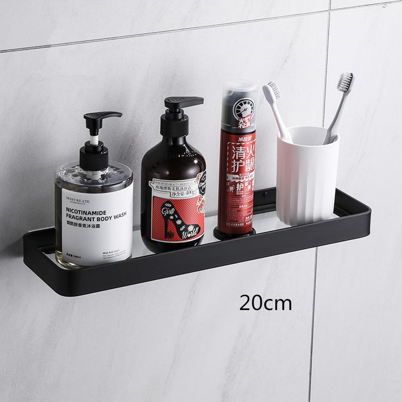 Bathroom Storage Organizer Bathroom Shelf Aluminum White Glass Shelf Bathroom Corner shelf Wall Mounted Kitchen Storage holder