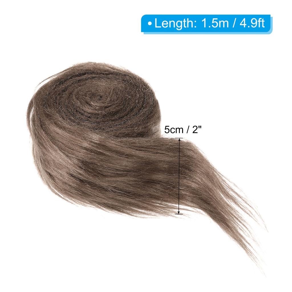 4.9ft x 2 in Faux Fur Fabric Roll, Plush Precut Strips for DIY Craft Christmas Decoration Cosplay Costume