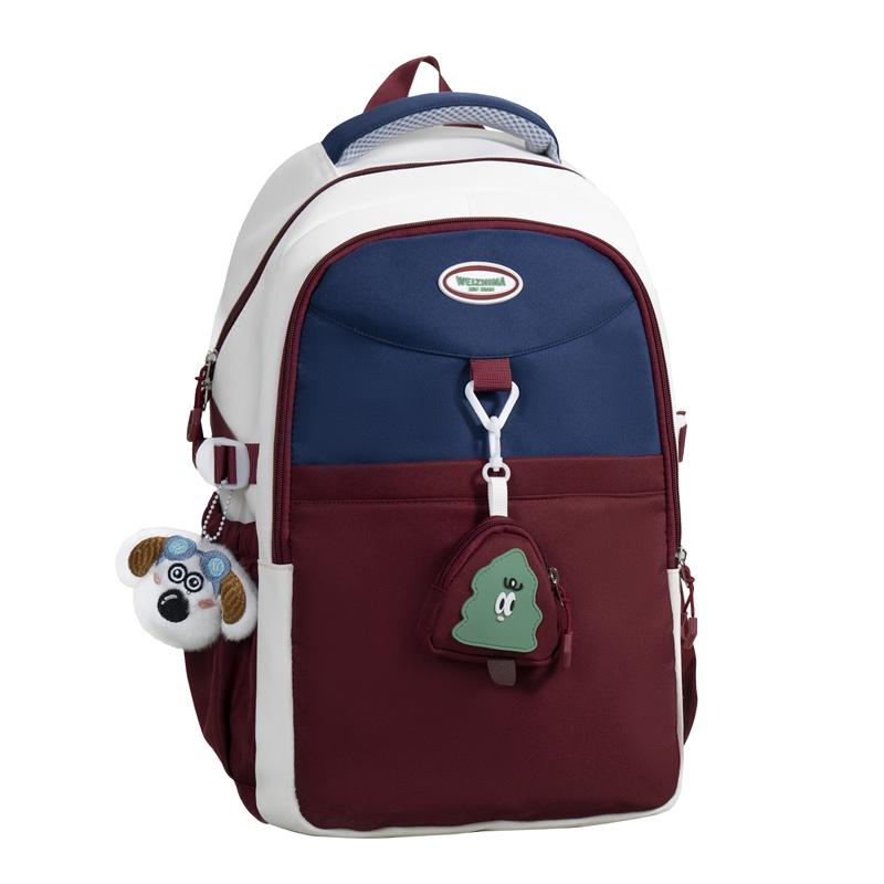 Color Block Large Capacity Junior High School Student Women's Backpack