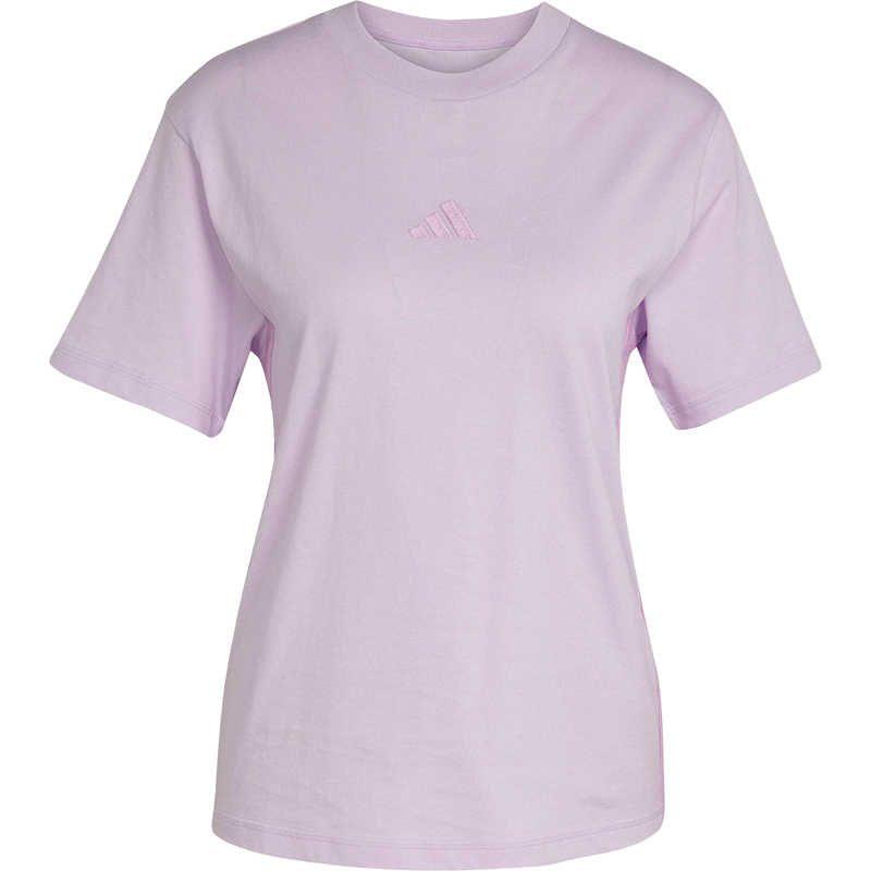 adidas Drop Shoulder Sleeve T Shirt Women's Light Purple JE1238