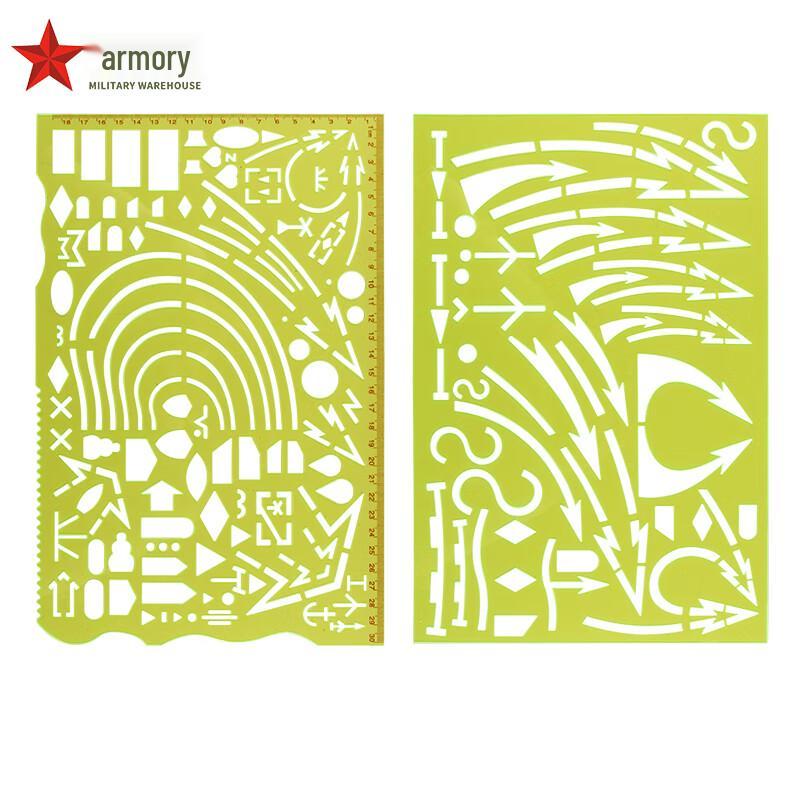 Tactical Map Plotting Command Ruler Set