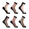 5 Paar Damen Frühling und Sommer Dünne Blume Anti Seide Klare Baumwollsohlen In der Röhre Socken