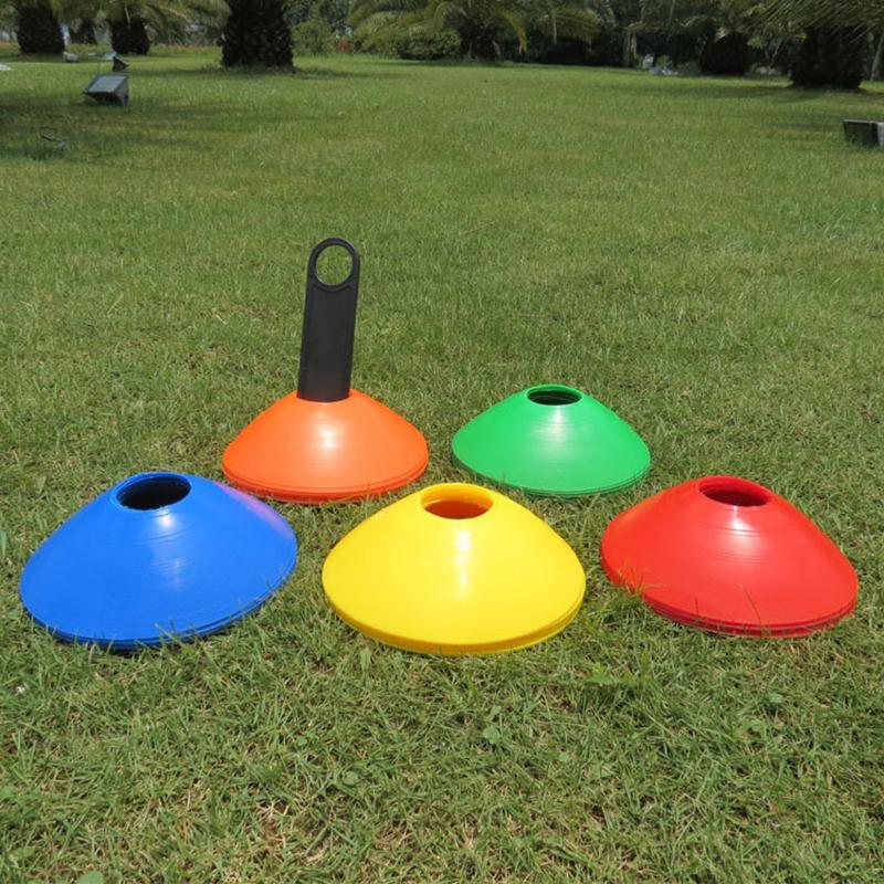10Pcs Soccer Training Football Ball Game Disc Agility Disc Cone Set Multi Sport Training Space Cones Training Accessories